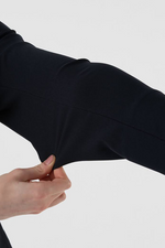 Cooling Suit Navy Front Hook Collarless Jacket