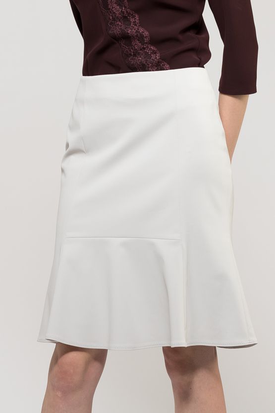 Grey Mermaid Flared Skirt