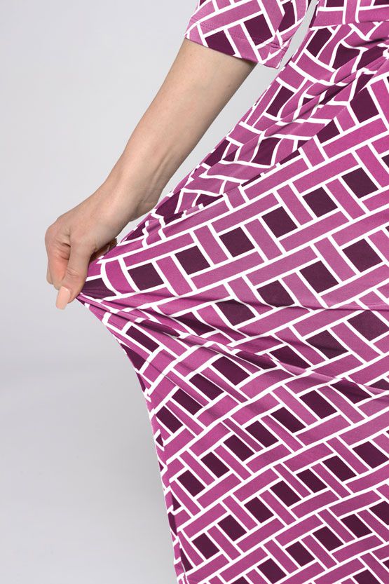 Candy Pink Karo Double Twist Dress