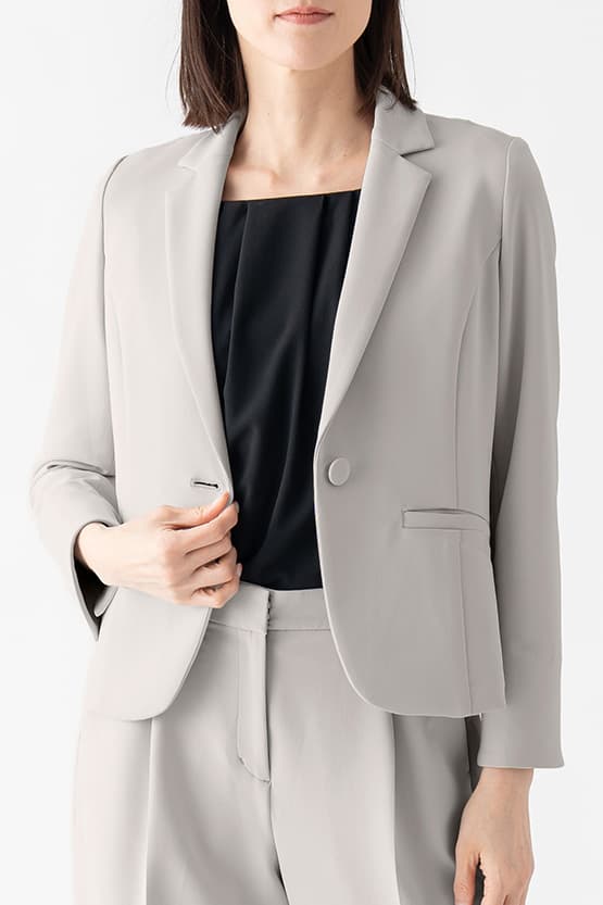 Smart Stretch Greige Tailored Jacket