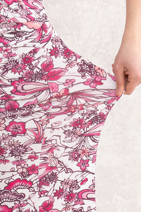Peony Ryukyu-bingata Gather Dress