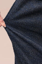 【ラメツイード】ノーカラーショート丈ジャケット