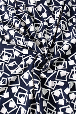 Navy Playing Card Geo Long Marilyn Dress