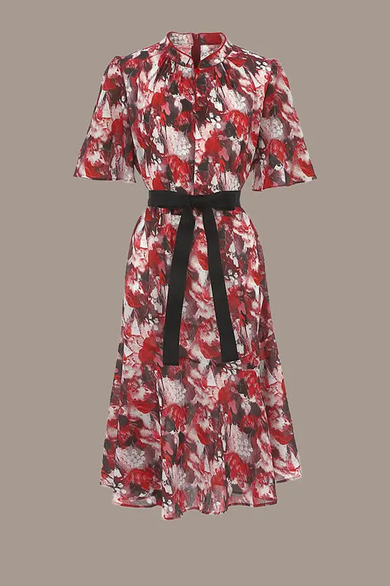 【ストレッチシフォン】Passion(情熱) マンダリンマーメイドワンピース