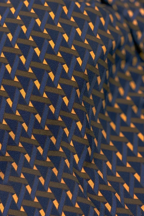 【ストレッチジャージー】モノグラム ネイビー ロングマリリンワンピース