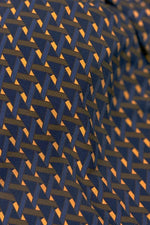 【ストレッチジャージー】モノグラム ネイビー ロングマリリンワンピース