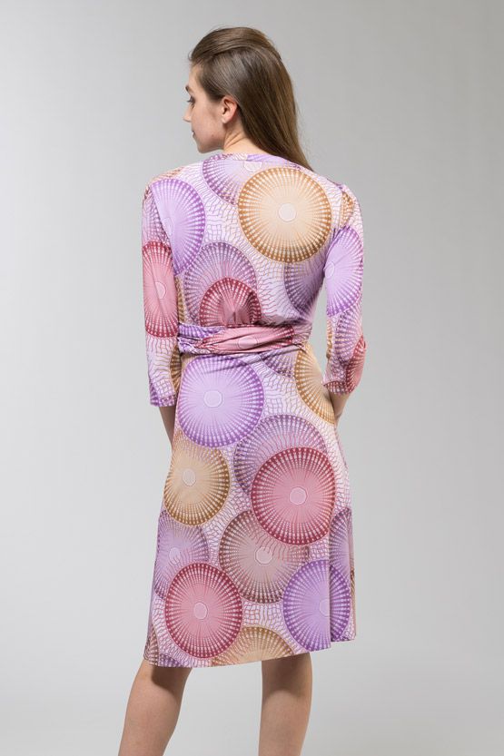 【和柄】 Wagasa Pink 衿なしカシュクールワンピース