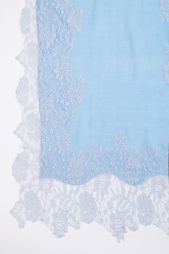 Powder Blue Lace Gradation Scarf