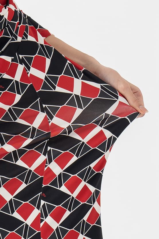 【4way】レッドキツネ ギャザーワンピース