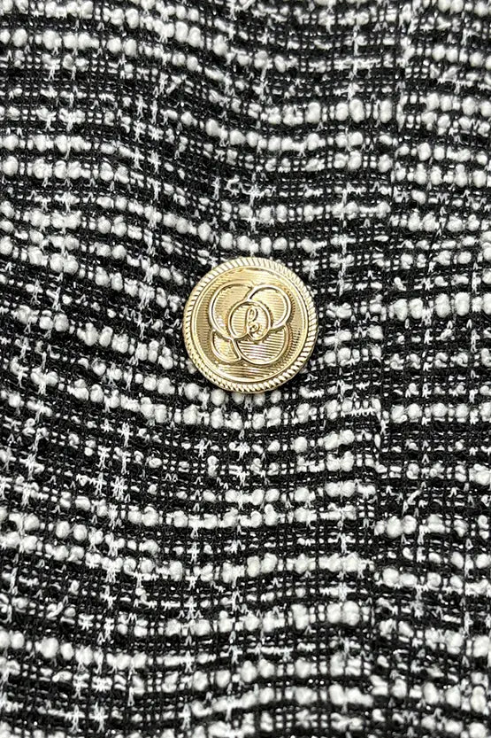 【ラメツイード】ノーカラーショート丈ジャケット