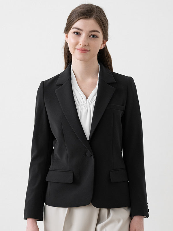 Black Stretch Blazer Jacket