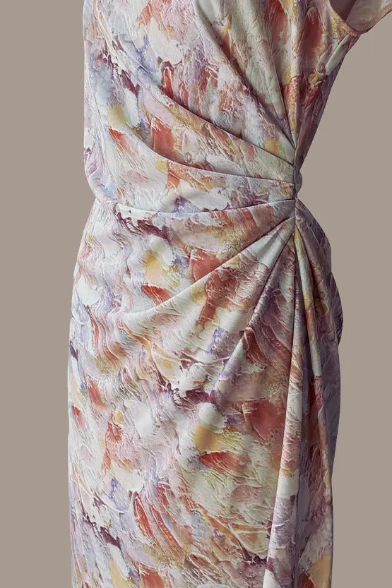 【ストレッチポンチ】Womanhood(包容) サッシュ付きTドレス