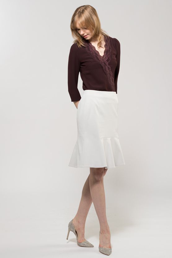 Grey Mermaid Flared Skirt