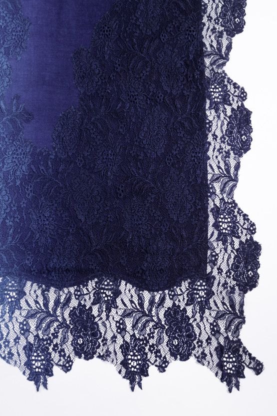 Powder Blue Lace Gradation Scarf