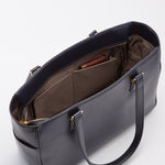 Navy Vegan Leather Airy Tote