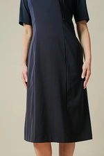 Smart Stretch:Dark Navy A-Line Dress