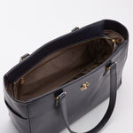 Navy Vegan Leather Airy Tote
