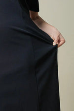 Smart Stretch:Dark Navy A-Line Dress