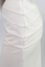 Light Beige Rich Wool Switch Skirt