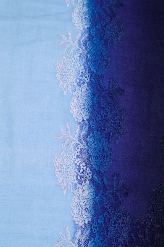 Powder Blue Lace Gradation Scarf