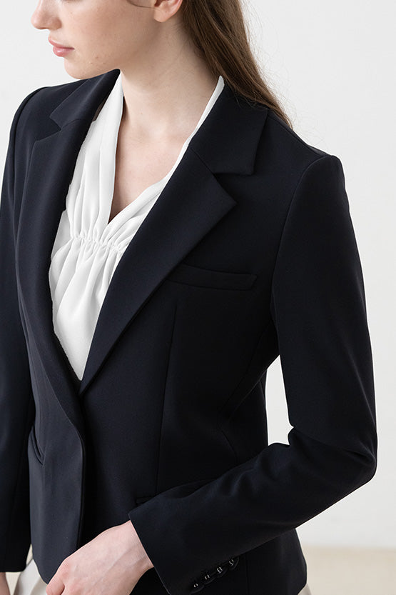 Black Stretch Blazer Jacket