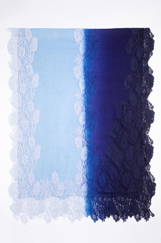 Powder Blue Lace Gradation Scarf