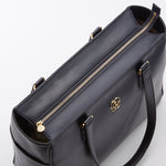 Navy Vegan Leather Airy Tote