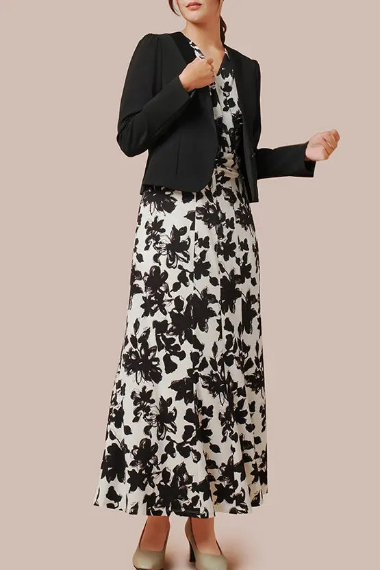 【ストレッチジャージー】ロングマリリンワンピース