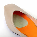 White Vegan Leather Fluffy Flats