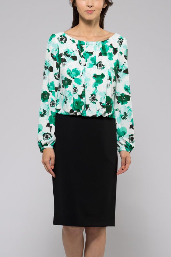 ポトス×ブラック ブラウジングワンピース