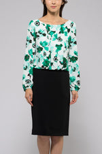 ポトス×ブラック ブラウジングワンピース