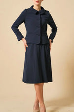 Smart Stretch:Dark Navy A-Line Dress