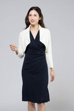 【再入荷!】ネイビー ギャザーワンピース