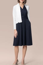 【洗えるニット】ショートラインカーディガン