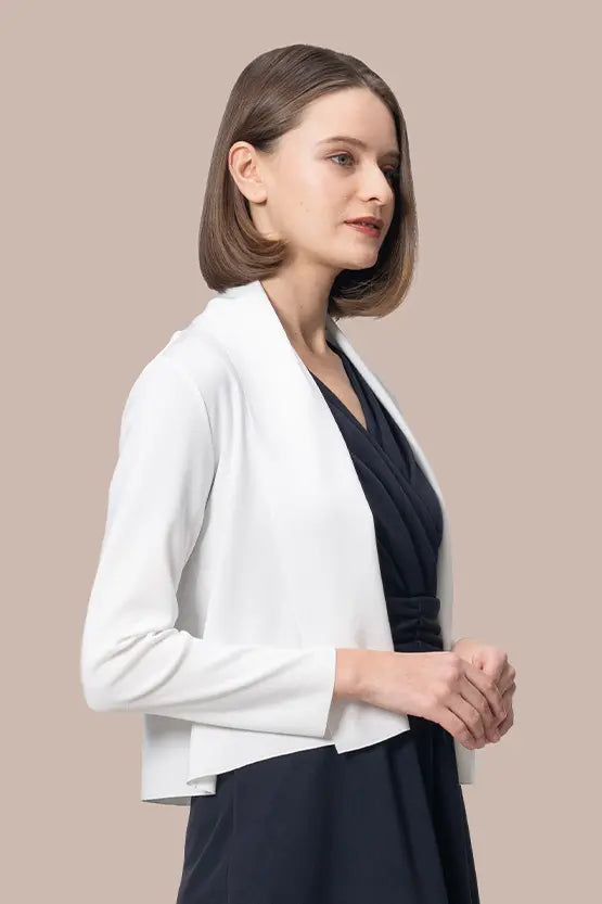 【洗えるニット】ショートラインカーディガン