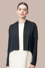 【洗えるニット】ショートラインカーディガン