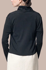 【洗えるニット】ショートラインカーディガン