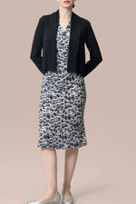 【洗えるニット】ショートラインカーディガン