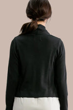 【洗えるニット】ショートラインカーディガン