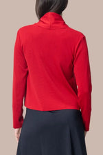 【洗えるニット】ショートラインカーディガン