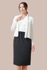 【洗えるニット】ショートラインカーディガン