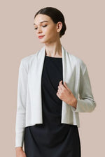 【洗えるニット】ショートラインカーディガン