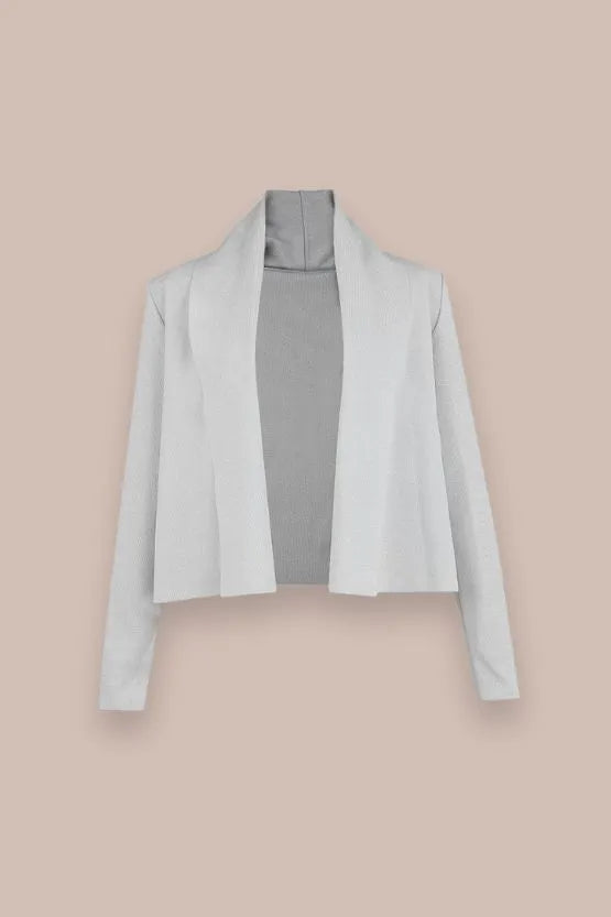 【洗えるニット】ショートラインカーディガン