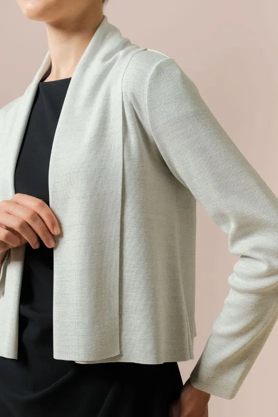 【洗えるニット】ショートラインカーディガン