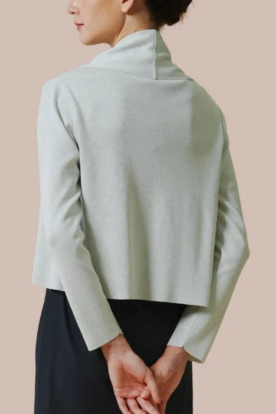 【洗えるニット】ショートラインカーディガン