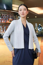 【洗えるニット】ショートラインカーディガン