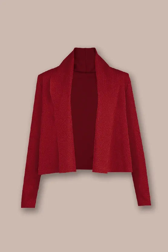 【洗えるニット】ショートラインカーディガン