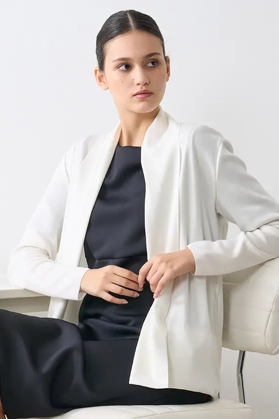 【洗えるニット】ラインジャケットカーディガン