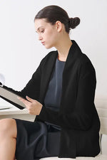 【洗えるニット】ラインジャケットカーディガン