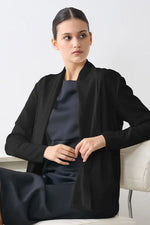 【洗えるニット】ラインジャケットカーディガン